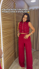 Conjunto Vermelho Colete - Vermelho