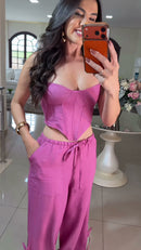 Conjunto Pink Wide Leg - Pink