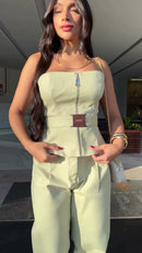 Conjunto Verde Pistache Corset - Verde Pistache
