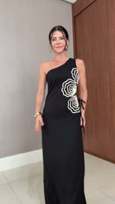Vestido Preto Ombro Só - Preto