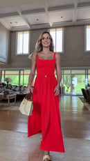 Conjunto Top e Saia Vermelho - Vermelho