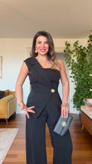 Conjunto Alfaiataria Um Ombro - Preto
