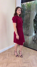 Vestido Marsala Transpassado - Marsala