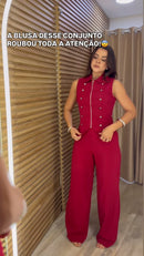 Conjunto Vermelho Colete - Vermelho
