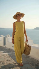 Conjunto Amarelo Linho - Amarelo