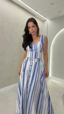 Conjunto Listrado Azul e Branco - Listrado Azul