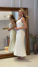 Vestido Tricot Um Ombro - Off White