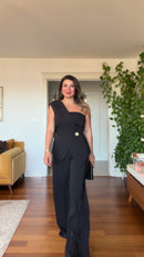 Conjunto Alfaiataria Um Ombro - Preto