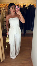 Conjunto Pantalona com Faixa - Off White