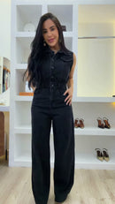 Macacao Jeans Cargo