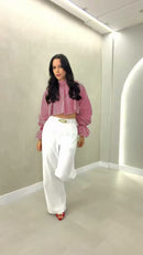 Conjunto Cropped Listras Vermelho - Listrado Vermelho