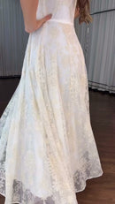 Vestido Off White Tule Bordado - Off White