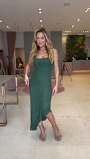 Vestido Midi Tricô Verde - Verde Esmeralda