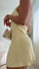 Vestido Curto Frente Única Amarelo - Amarelo Manteiga