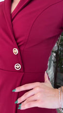 Vestido Marsala Transpassado - Marsala