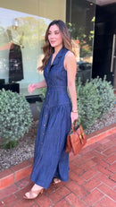 Vestido Jeans Maxi - Frente
